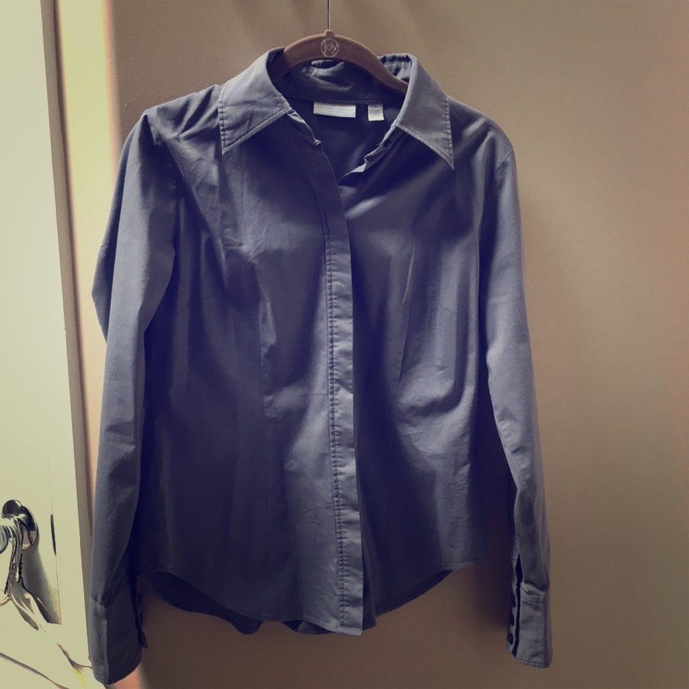Grey collared shirt